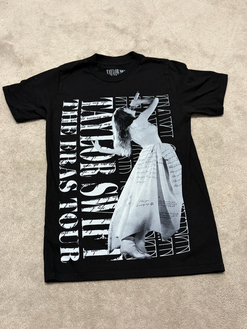 Taylor Swift Black TTPD Live Photo Tour T-Shirt